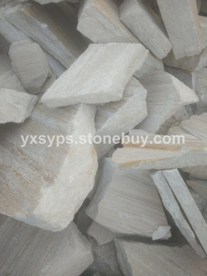 草白玉板岩木纹荒料