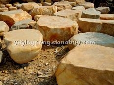 臺面石園林石，泰州小區(qū)景觀黃蠟石，景觀石大量批發(fā)