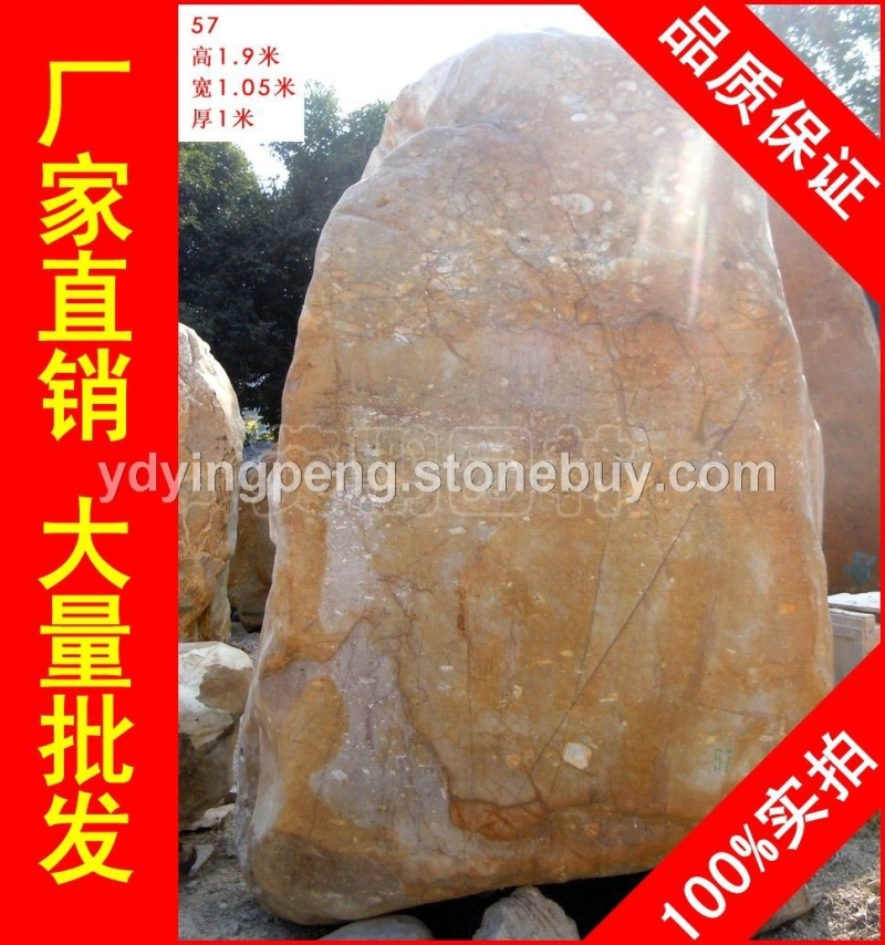大型招牌石黃蠟石，常州道路綠化黃臘石，假山石廠家直銷