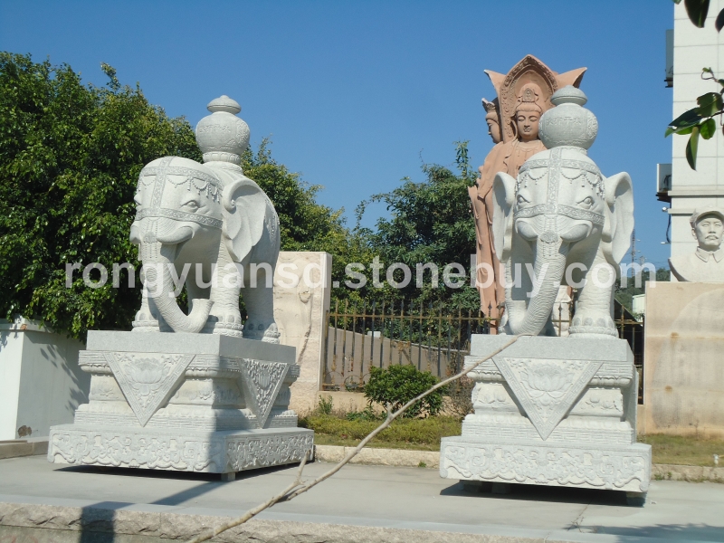 花崗巖大象 景觀石雕大象 門口大象 招財鎮(zhèn)宅石象