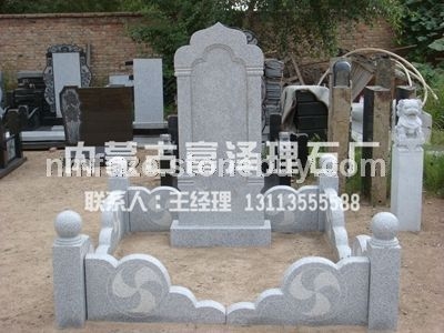 亮灰中式墓碑