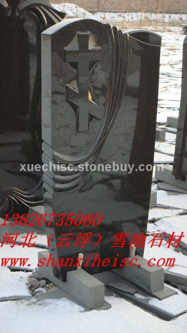 十字架黑色墓碑