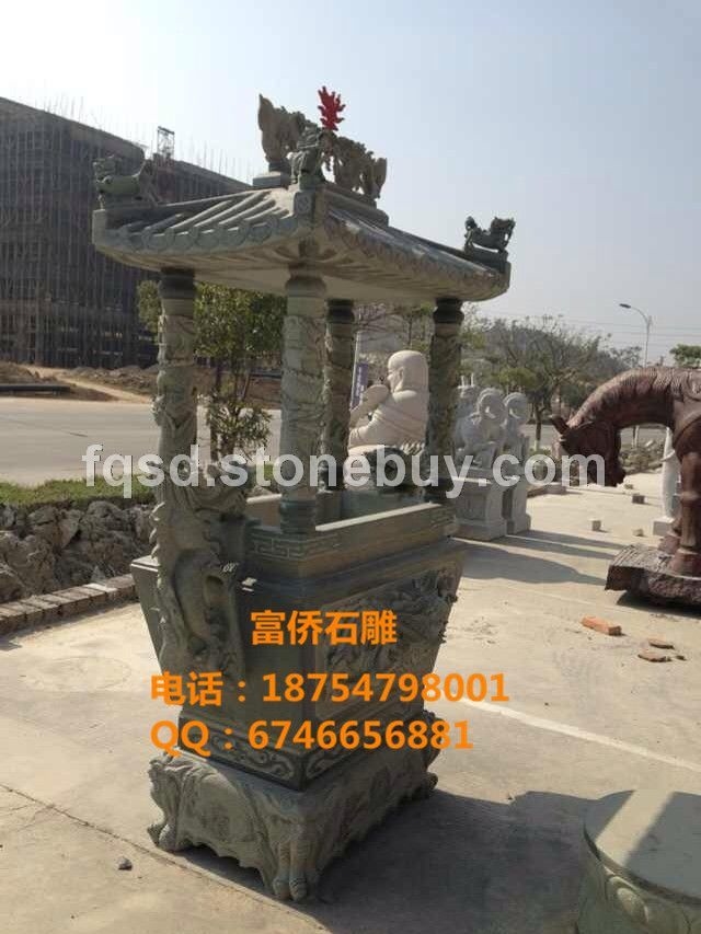 富侨石雕香炉、石雕香炉、寺庙雕塑、寺院雕塑、佛教用品、石雕香炉厂家、石雕香炉制作