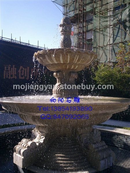 石雕噴泉、石雕水缽、大理石景觀噴泉、黃金麻石材水缽、黃銹石噴泉水缽、黃金麻噴泉水缽、五蓮紅噴泉水缽、