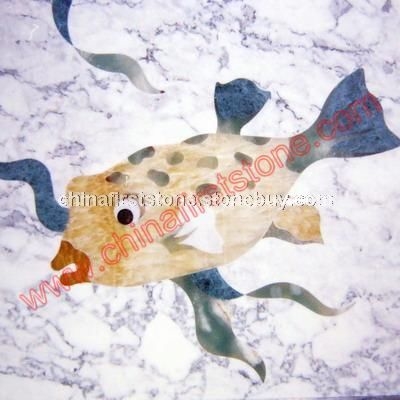 海洋之星拼花Fishes Marble Pattern-4