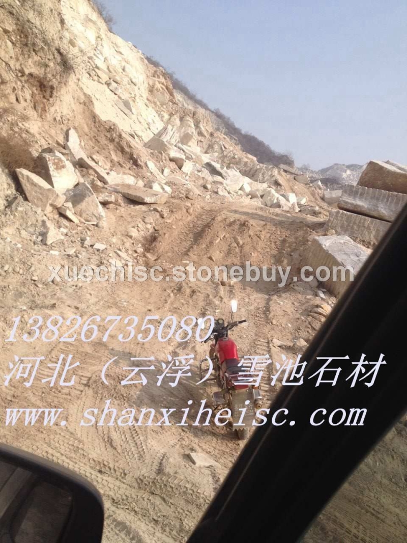 雪池木纹石荒料