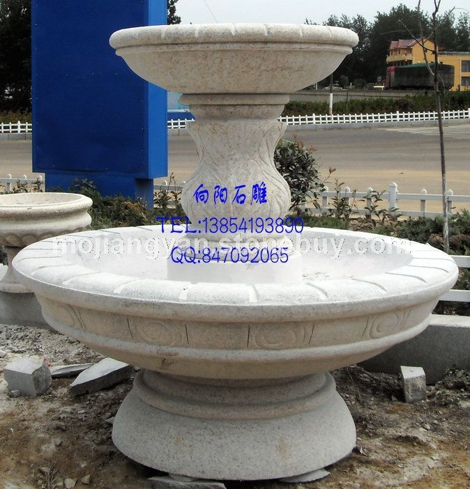 石雕噴泉水缽、黃銹石噴泉水缽、黃金麻噴泉水缽、濟南石雕噴泉水缽、山東石雕噴泉水缽