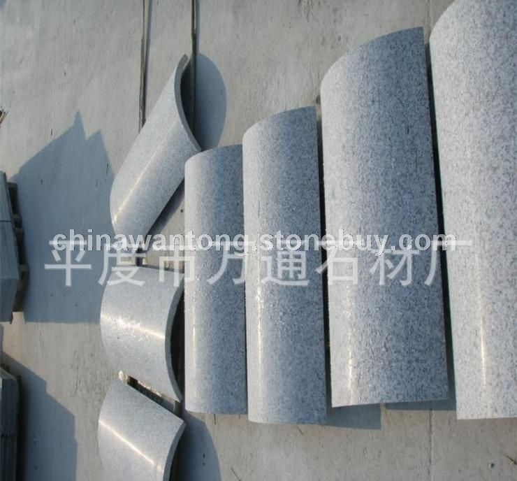 芝麻白-石材-别墅异型-圆柱