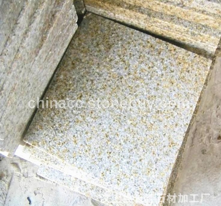 矿山直销 黄锈石花岗岩 山东锈 黄色干挂板 黄色路沿石