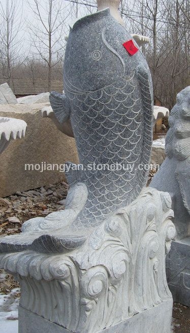 石雕鯉魚、噴水鯉魚石雕、山東石雕鯉魚、濟南石雕鯉魚、