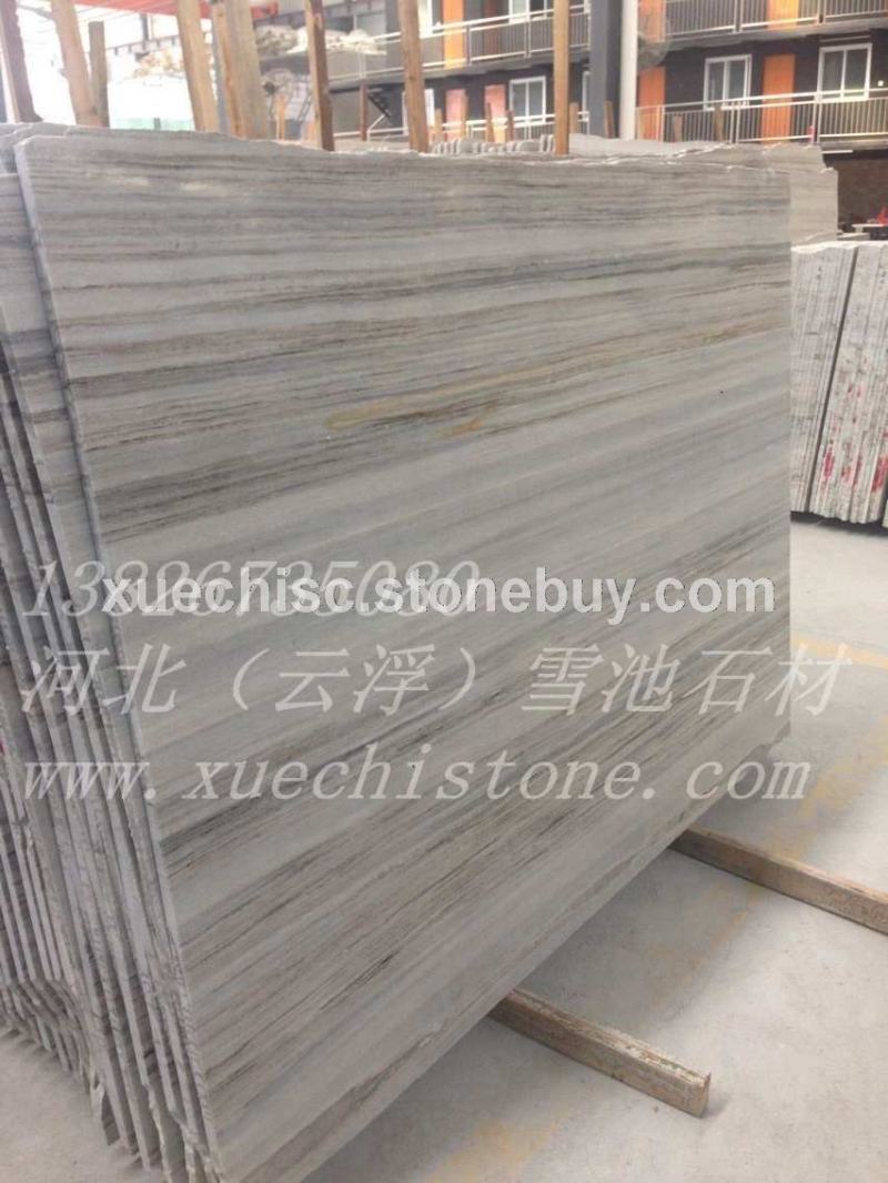 雪池白色木纹大理石