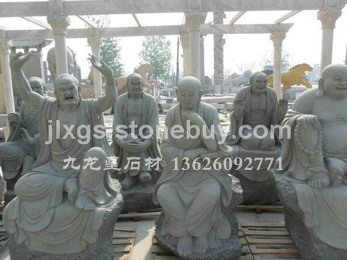 青石罗汉雕刻 石雕罗汉 石雕十八罗汉