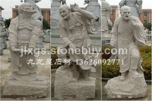 白石罗汉雕像 精品十八罗汉石雕
