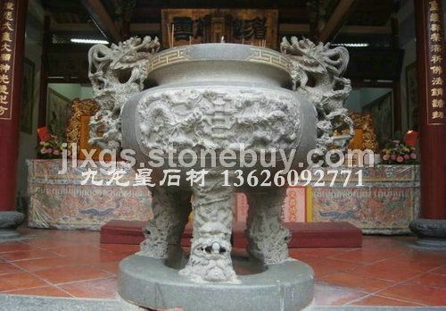 石头雕刻香炉 寺庙香炉 寺庙仿古石雕
