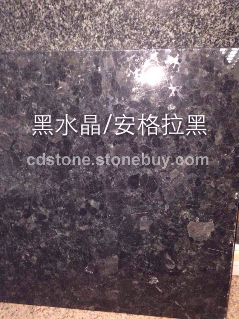 供应黑水晶石材
