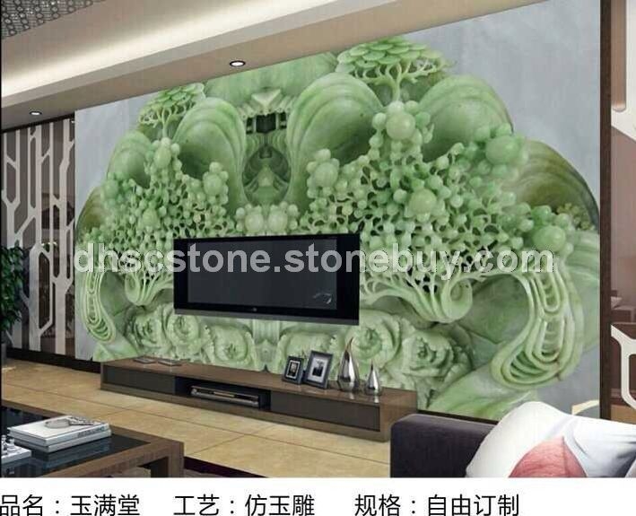 3D仿玉雕电视背景墙8