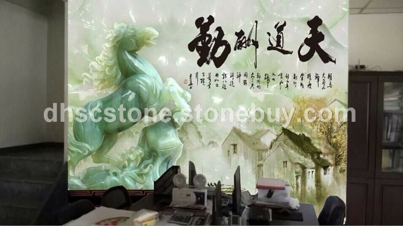 3D仿玉雕电视背景墙16