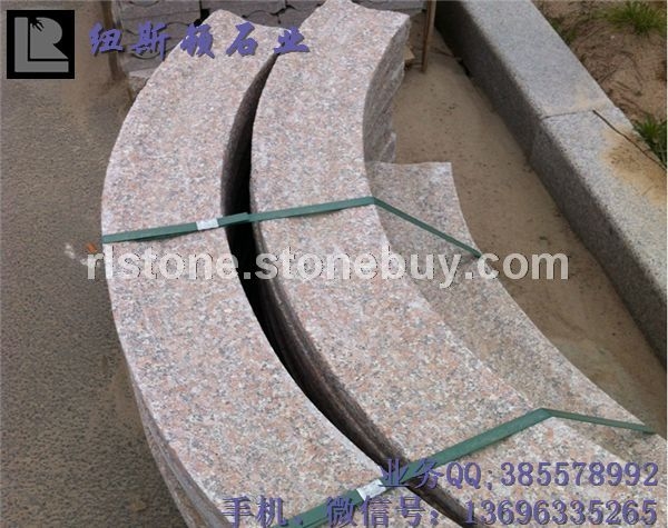 五蓮紅弧形路沿石展示
