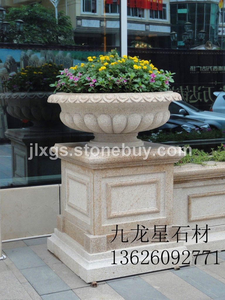 别墅庭院植物石材花钵摆件惠安生产厂家