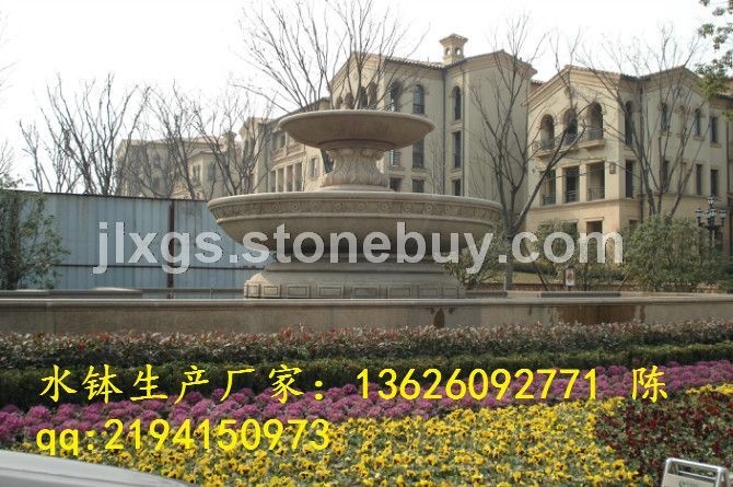 埃及米黃水缽 大理石噴泉 歐式噴泉