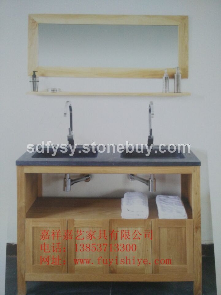 供应厂家直销白橡实木浴室柜JY-002B