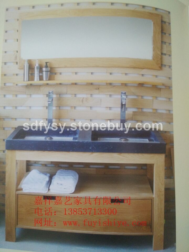 供应厂家直销北美白橡木实木浴室柜JY-002D