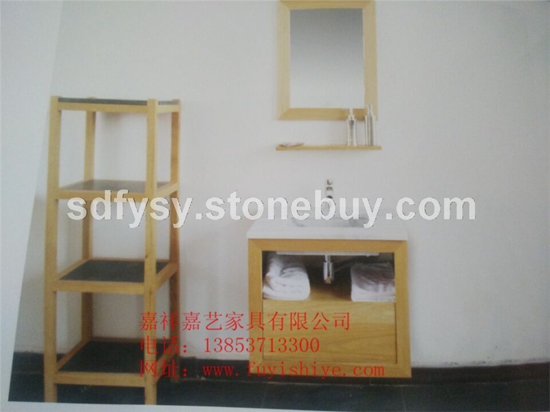 供应厂家直销白橡木实木浴室柜JY-004