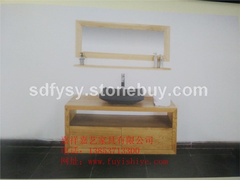 供應(yīng)廠家直銷白橡木實(shí)木浴室柜JY-005