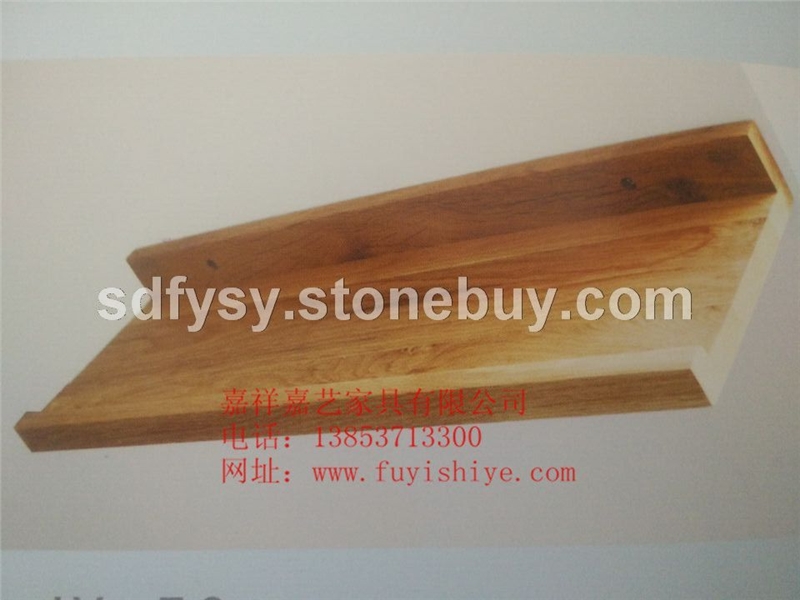 供应白橡木实木挂墙搁板置物架JY-58