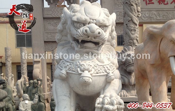 石雕狮子，仿古石狮子，汉白玉石狮，北京石狮，嘉祥石狮子
