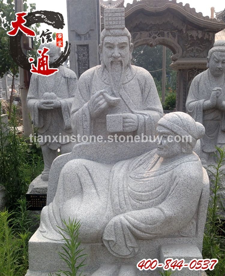 石雕二十四孝之二-亲尝汤药，24孝人物雕塑