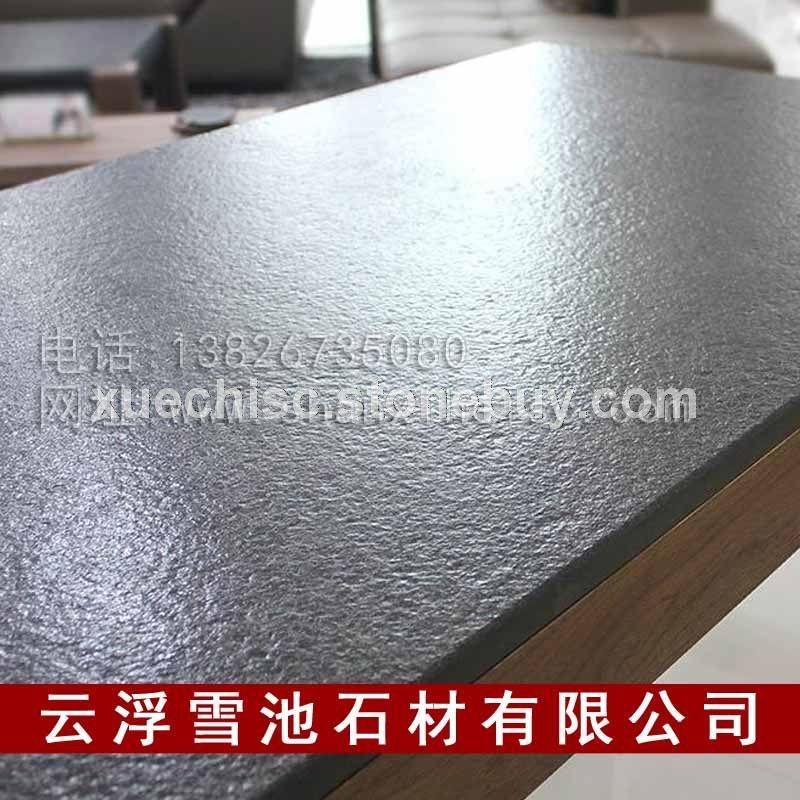 广东云浮销售山西黑火烧石餐桌台面石 天然石材台面板