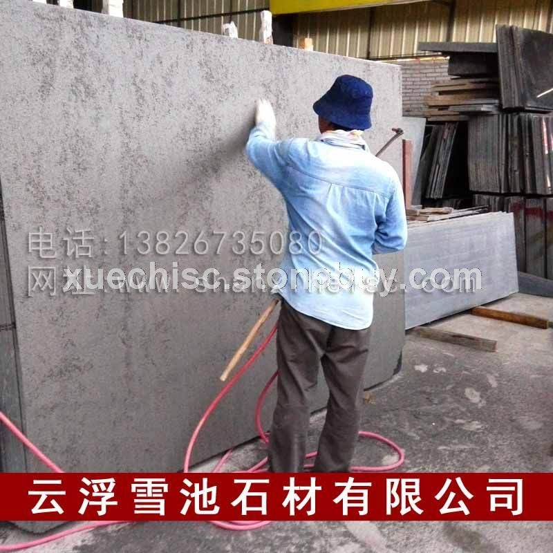 厂家供应山西黑火烧石 黑色餐桌台面板石材