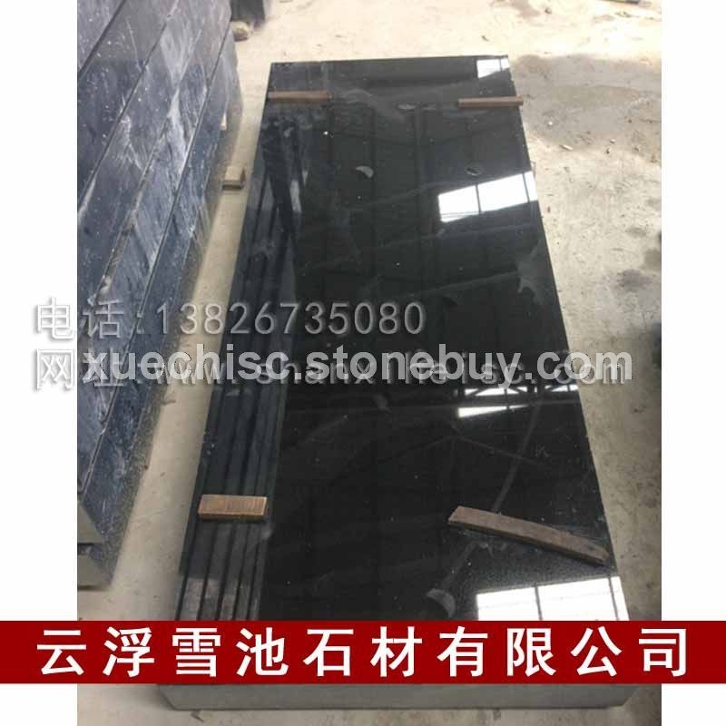 黑色花岗岩石材直销 河北黑光面台面板加工销售