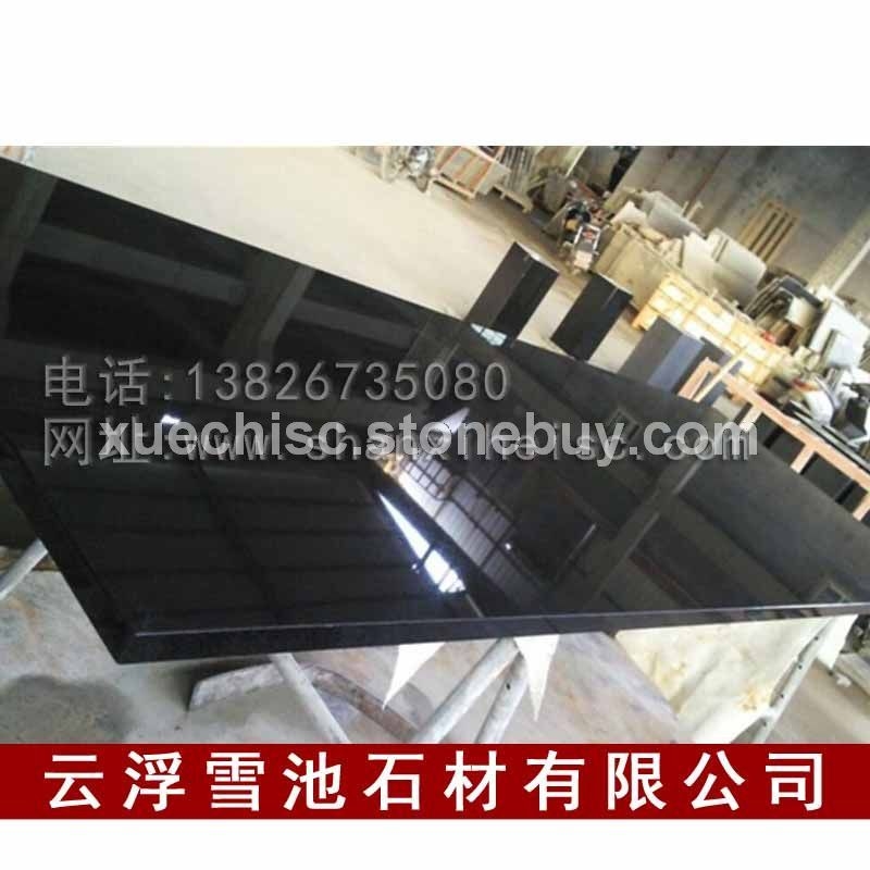 河北厂家直销 黑色河北黑花岗岩 黑色餐桌台面板