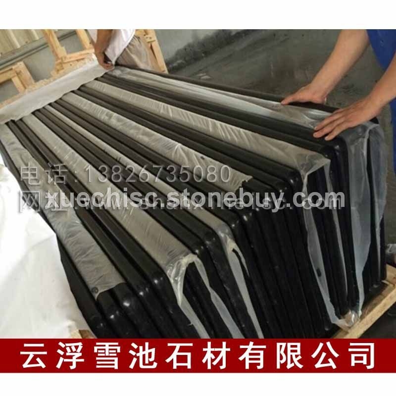 国产精品黑色餐台板 抛光面黑色花岗岩餐台板