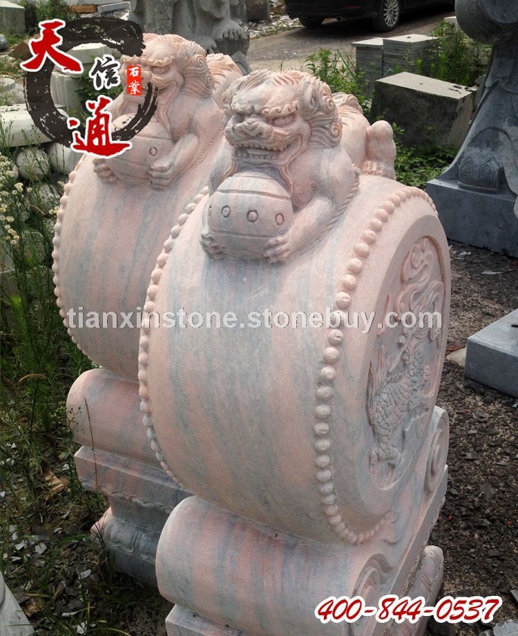 石雕抱鼓石，门口抱鼓石