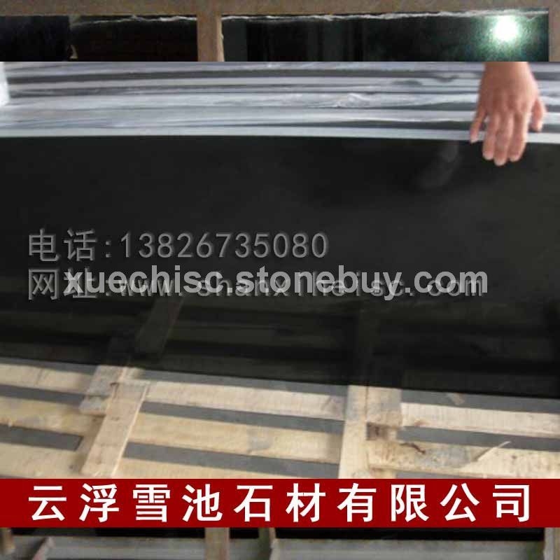 现货直销河北黑 黑色光面台面板石材直销