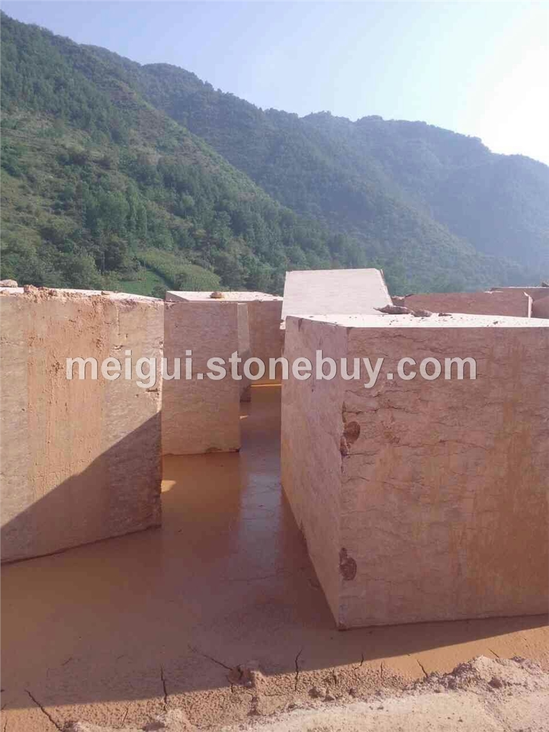 经典玫瑰红荒料
