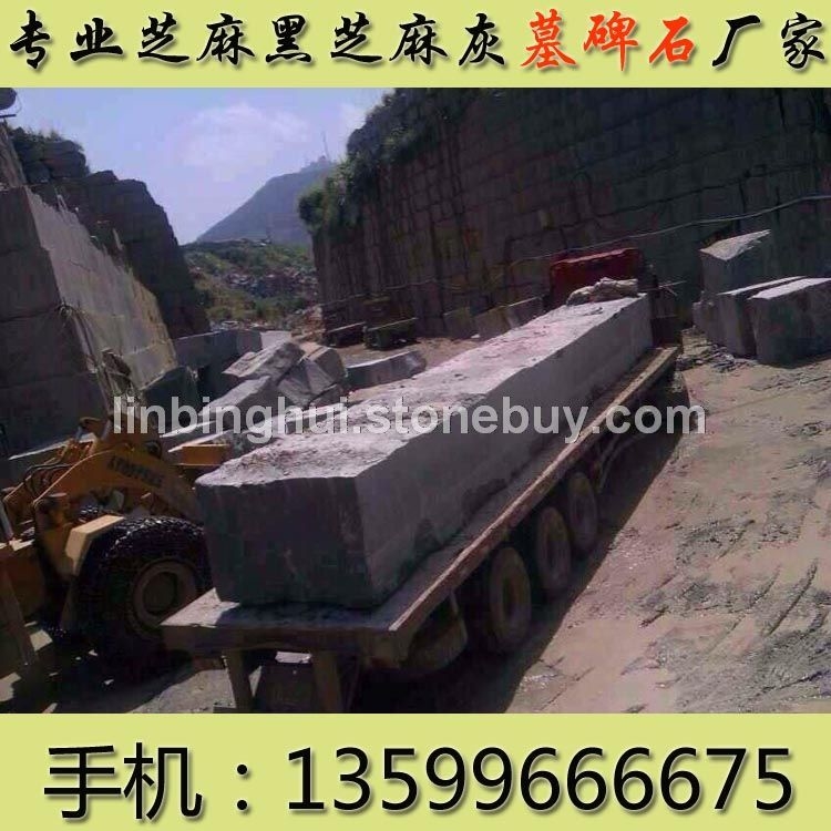 福建芝麻黑花岩G654石材特大级荒料