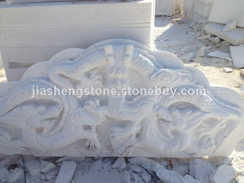 供应石材浮雕，雕塑，花瓶柱，桥栏杆，雪花白，汉白玉，白色大理石。