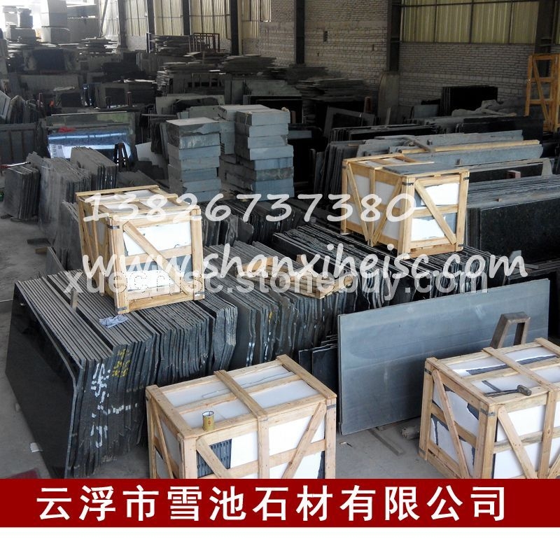 厂家直销天然黑色光面石材&amp;#160;餐台抛光面台面板