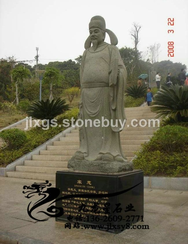 古代人物雕塑  石像张衡  石像孔子 石像药王孙思邈  石像王安石 等   定做生产