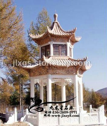 特价天然大理石石亭   凉亭室外园林摆件