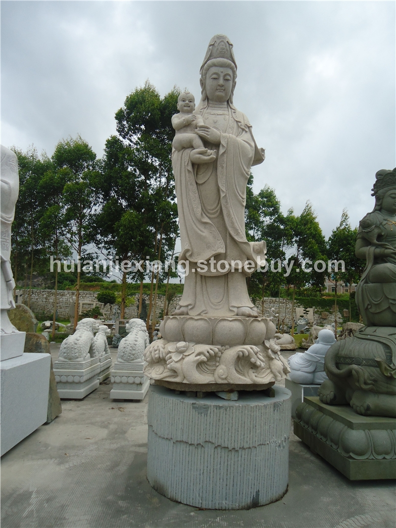石雕佛像寺庙雕刻 菩萨 送子观音