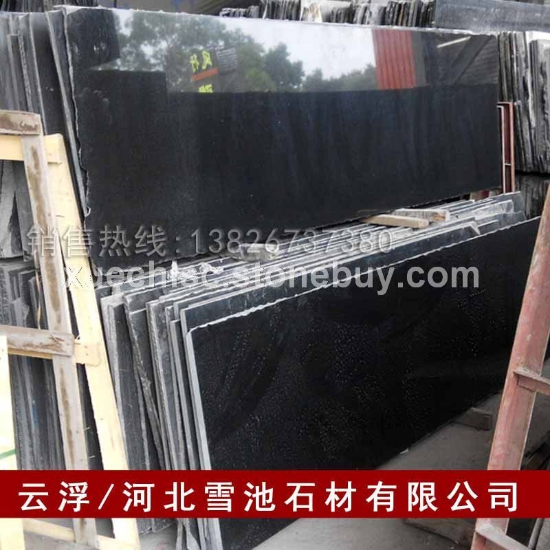 山西黑工程板 山西黑花岗岩镜面抛光  高档黑色石材首选