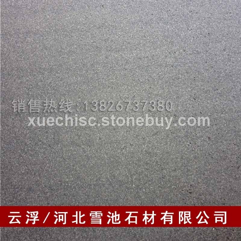 天然黑色火烧面 纯黑花岗岩火烧石 山西黑石材火烧板