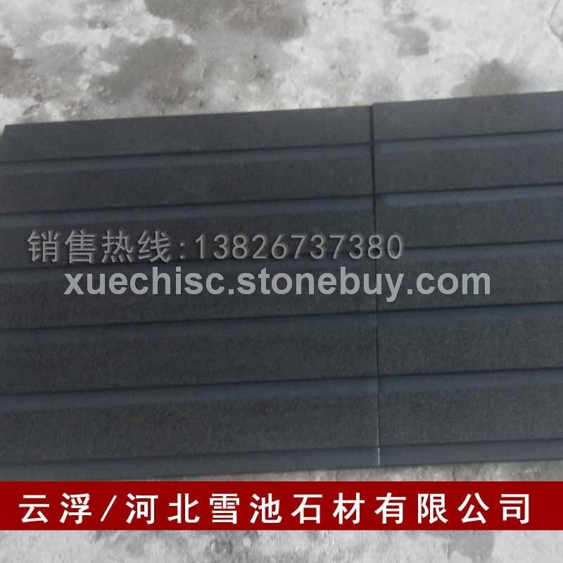 云浮雪池山西黑石材 火烧板价格 拉丝火烧面价格