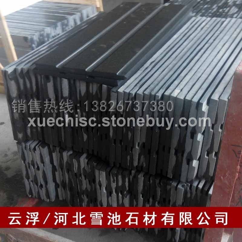 黑色石材拉丝面 山西黑花岗岩石材火烧石拉丝