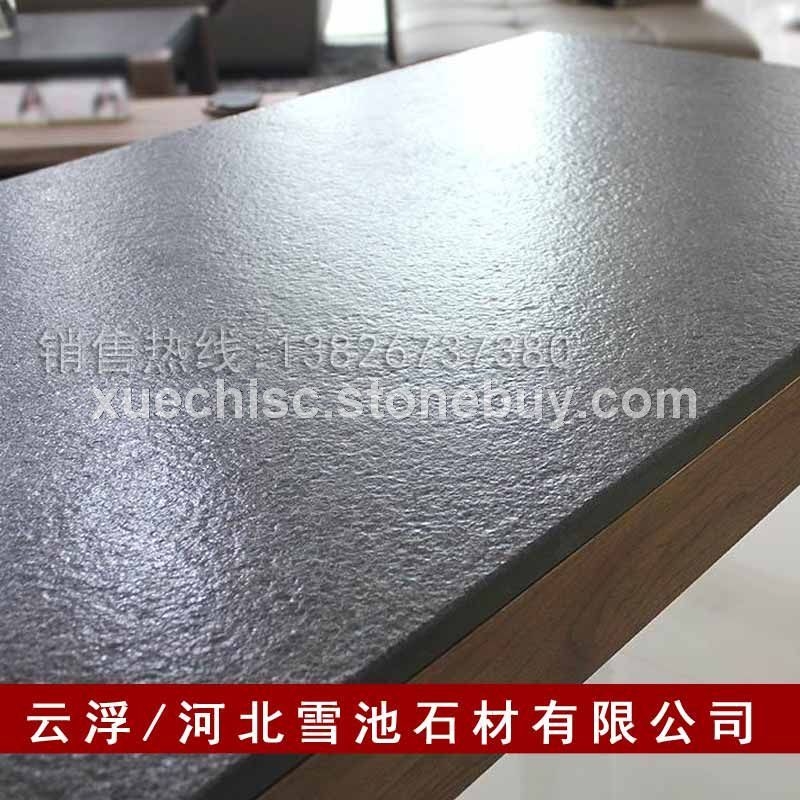 山西黑火烧石餐桌台面_火烧石餐桌价格_优质火烧石餐桌台面批发